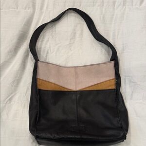 American Leather Stylish Black and Tan Women's Bag